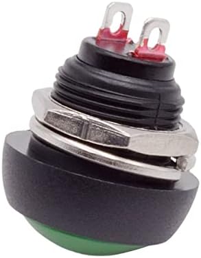 MOMTC мини пластично копче за притискање тркалезна глава на исклучен моментален прекинувач 2 пински 12мм ресетирање на електрична