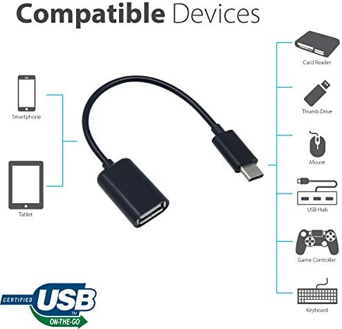 OTG USB-C 3.0 адаптер компатибилен со вашиот TCL SOCL500TWS за брзи, верификувани, повеќекратни функции за повеќекратна употреба, како што се тастатура,