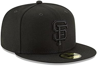 Нова 5 59 педесет Капа Млб Основни Сан Франциско Гиганти Црна/Црна Опремени Бејзбол Капа