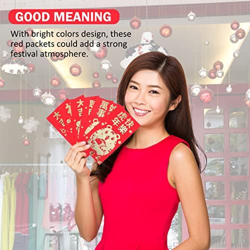 Кинеска Нова Година Црвени Пликови: 60 парчиња 2022 Година На Пакетите Со Пари Тигар Хонг Бао Лаи Види Пликови Среќни Џебови