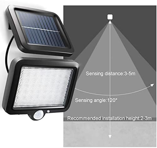 Сончево Светло На Отворено 56 LED 700lum Ѕид Светлина Соларна Безбедност Поплавни Светла Детектор За Движење IP65 Водоотпорен 120° Сензор Агол
