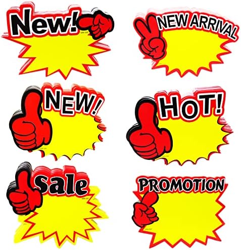 Honbay 150pcs starburst продажба на хартија знаци знаци за знаци на хартија знаци на малопродажба за продажба на малопродажни производи