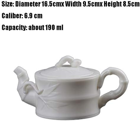 чајник керамички бел порцелан adeад чад целосно рачно изработен керамички бел џед чај чај порцелан