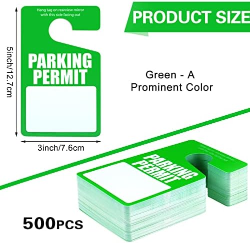 Виченпал 500 Парчиња Дозвола За Паркирање Висат Ознака Рефус Привремено Паркирање Поминува Плакати Пластика Празно 3 х 5 Инчен