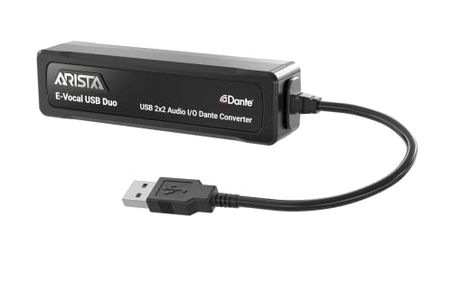 Ариста е-вокално дуо 2-канален влез/излез USB Dante Converter