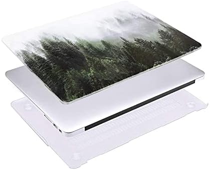 Мозио компатибилен со MacBook Air 11 инчи, куќиште на пластична шема и тастатура за покривање на кожата и екранот, зелена шума