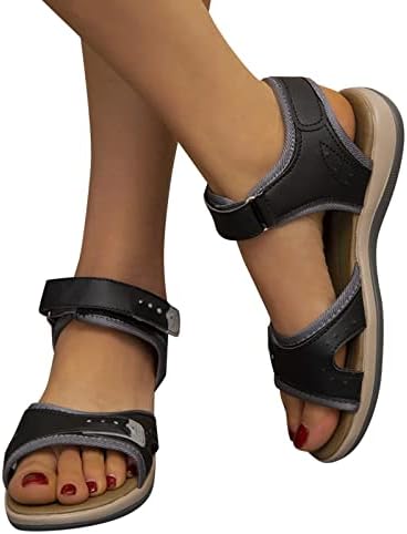 Сандали за жени обични летни летни дебели обични сандали модни рекреативни чевли за дишење клинови на жени сандали на жени на отворено