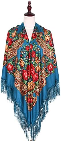 DBYLXMN Womenените мода Боемска шамија етнички стил Врзајте ја тасела со шамија во Кејп големи марами меко топло модно дете
