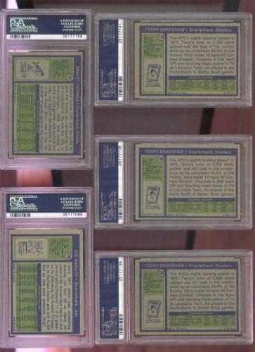 1972 Топпс 150 Тери Бредшо ПСА 7,5 оценета фудбалска картичка Питсбург Стилерс - Непотпишани фудбалски картички