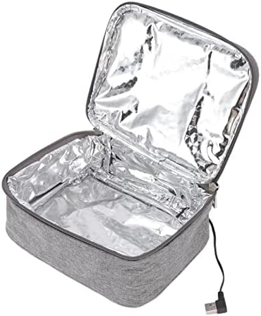 Zjchao Преносна рерна, USB греење лесен материјал за крпа од Оксфорд, загреана ручка кутија Храна потопло за греење на автомобили за ручек