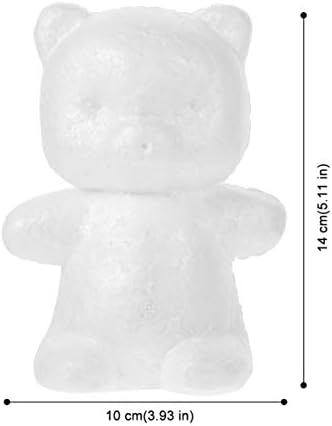 Sewororo Christmas Decor Decortivity Постави животни 2 парчиња пена мечка DIY мечка моделирање бела мечка за украси за забави, свадба,