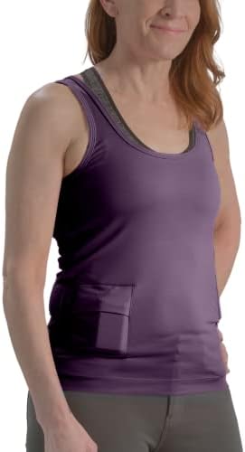 Резервоар на вратот на вратот на вратот за жени со држач за инсулин - посебен мобилен телефон кој носи џеб - врвови на резервоарот без ракави