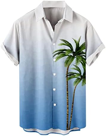 Менс цветни кошули со кратки ракави копче надолу со кошула Брза сув лапл Премиум ткаенини кошули за мажи