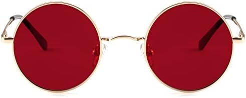 Курсан Црвен Круг Очила/Мали Тркалезни Поларизирани Очила За Сонце За Жени Мажи Хипи Ретро Очила За Сонце-45ММ