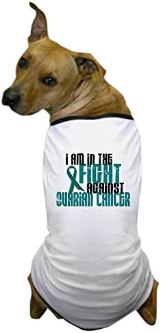 Cafepress во борбата против карцином на јајници 1 маица за кучиња маица, облека за домашни миленици, смешна костум за кучиња