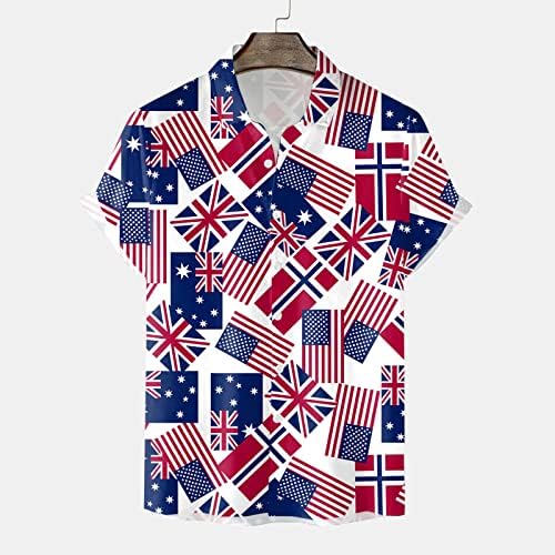 2023 Нови мажи Обични кратки ракави пролетни летни летни врат 3Д печатени кошули модни врвни кошули со блузи кошули