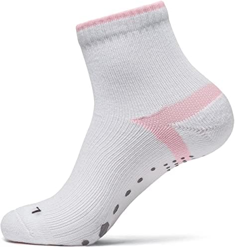 TSLA 3 или 6 пара мажи и жени атлетски кратки екипи чорапи, памук мешавина од перничиња четвртина чорапи, спортски чорапи за трчање