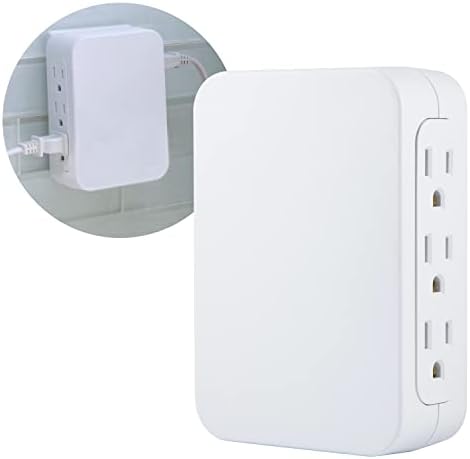 GE Pro 6 Outlet Wallид напредок заштитник на допрете, 860 Joules & GE Pro 6-Outlet Extender, Surge Protector, 3-Progn, 1200 Joules, гаранција,