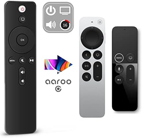 Контрола Aaroogo [W/Home & Volume] За Apple TV 4K Player A1294 A1218/MA711 A1378/MC572 A1427/MD199 A1625/MGY52/MLNC2 A1842/MQD22/MP7P2