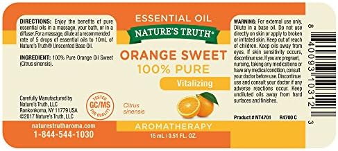 Есенцијално масло од витамини на природата, портокалова, 0,51 течност унца