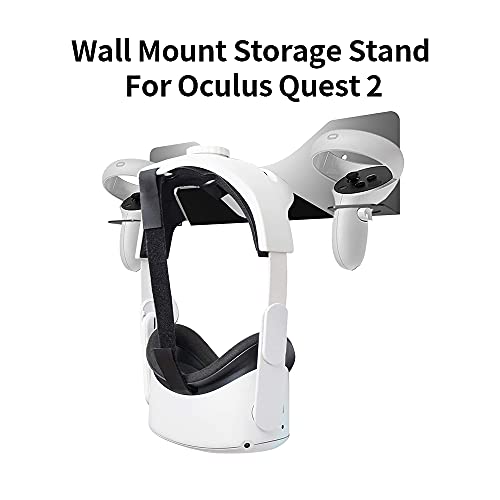 Jddwin VR слушалки за складирање на wallидови за складирање на кука компатибилна за Oculus Quest 2, Quest, Rift-S, HP Reverb G2, HTC