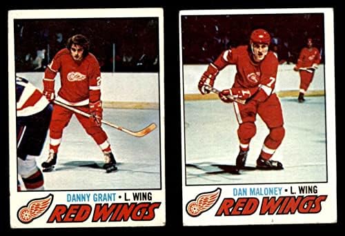 1977-78 Топс Детроит Црвените крилја во близина на екипата сет Детроит Ред Вингс ГД+ Црвени крилја