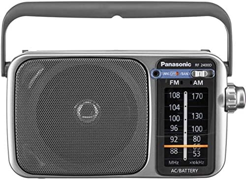 Panasonic RF-2400D / RF-2400 преносен FM / AM радио со AFC приемник + 4 x Panasonic AA батерии + пакет на стартер