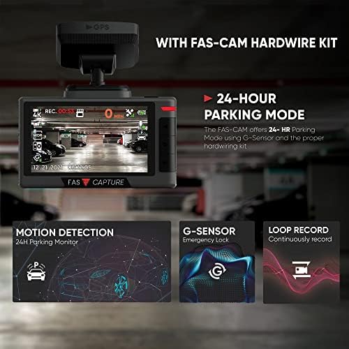 Комплет за хардвер ЗА FAS-Cam F701-Dr Dash Cam-USB Тип C-Лесна Инсталација - 24/7 Режим На Паркирање-Напојувајте Ја Камерата Безбедно