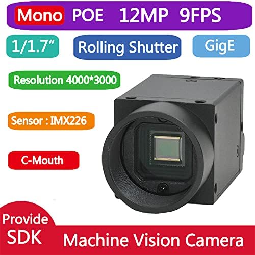 Hteng Vishi Gigabit Gige Ethernet 12MP 1/1,7 Монохроматски ролетни ролетни индустриски камера машина Визија C уста камера 4000x3000