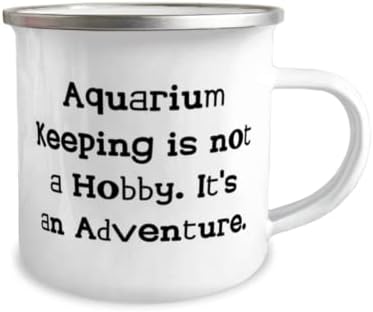Чувањето на аквариумот не е хоби. Тоа е. 12oz кампер кригла, аквариум што се присутни од пријатели, уникатна идеја за пријатели, комплет