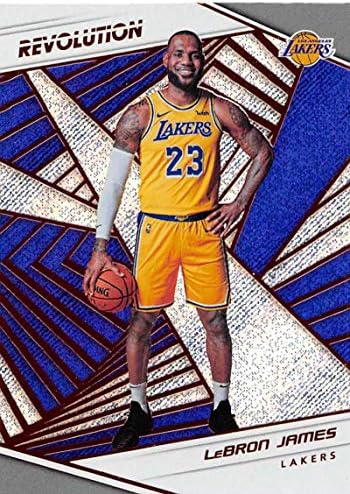 2018-19 Панини револуција 40 Леброн Jamesејмс Лос Анџелес Лејкерс во НБА кошаркарска трговска картичка