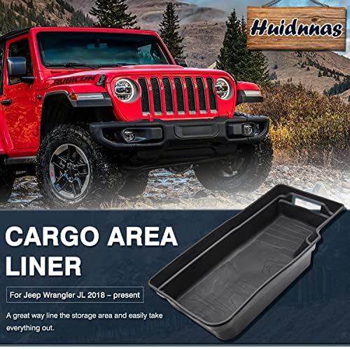 Huidnnas Custom Fit for Cargo Area Tub Tub Liner 2018-2023 Jeep Wrangler JL Заден организатор за складирање на труба за складирање на кутии