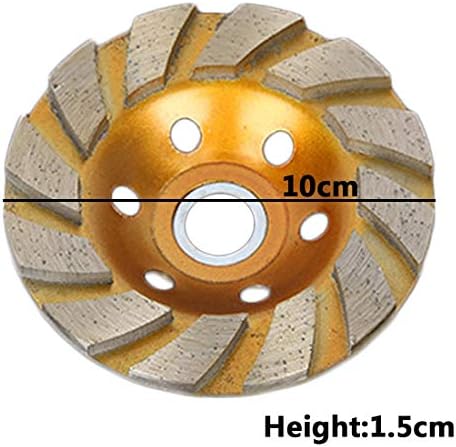 Диск за мелење диск Xucus Diamond Bowl Нов 100мм дијамантски мелење на тркала диск бетон alsидарски гранит камен алатка -
