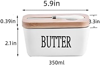 Рачен путер Чарнер лесен за употреба прави домашен путер за неколку минути со порцелански путер за сад за домашен занаетчиски путер