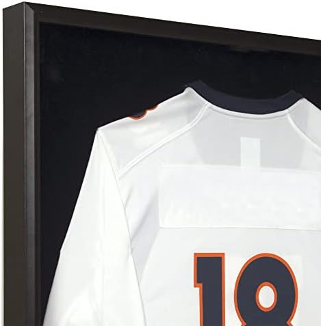 Snap Sports Jersey Wallиден дисплеј кутија за сенка, 20 инчи x 30 инчи, црна