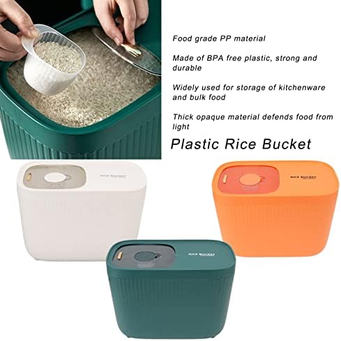 Контејнер со ориз на opопкуин, пластична мулти употреба на кофа со жито Херметички доказ Транспарентно покритие удобно отворање за грав
