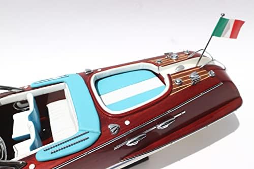 Дрвени модели чамци за ракотворби Специјална Riva Aquarama насликана, собрана декорација на дрвени чамци, модел на чамци, специјална