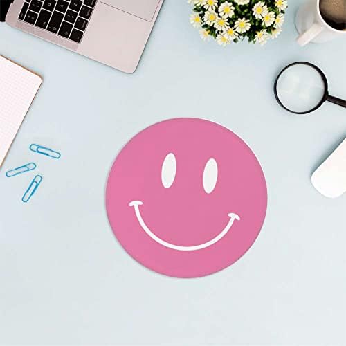 Znzd Hot Hot Pink Preppy Cute Smime Smime Face Face Pad Pad 7.9 x 7,9 инчи, розово препуштено гума од гума од гума за лежишта за домашни