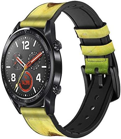 CA0371 Авокадо овошје кожа и силиконски паметен часовник лента за ленти за смарт часовник SmartWatch SmartWatch Smart Watch Smart