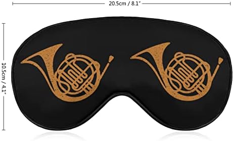 Француски рог маска за спиење Трајни занишани меки маски за очи ги покрива со прилагодлива лента за мажи жени