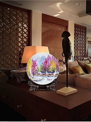 TJLSS дневна соба дома керамичка чинија кинески стил бисер боја рачно насликана плоча за декорација на порцелан