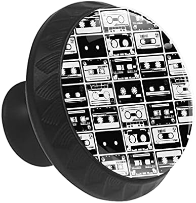 12 Парчиња Стари Ретро Аудио Ленти Стаклени Копчиња За Фиоки за Комоди, 1.37 х 1.10 Во Тркалезна Кујна Кабинетот Повлекува За Домашна Канцеларија
