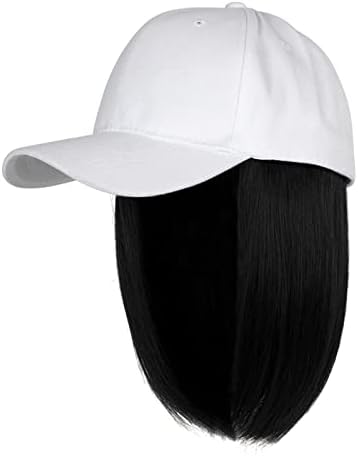 Директно кратка боб фризура Бејзбол капа со коса за жена девојка пепел екстензии отстранливи перики капа русокоса мешавина од белило руса