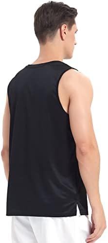 Пиламор Менс резервоарот врвови 3 пакувања, кошули без ракави за машка фитнес, брз сув салата за теретани за мажи