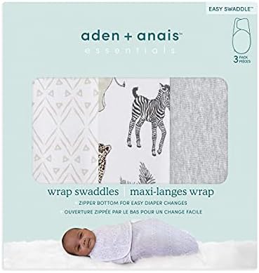 Aden + Anais Unisex Essentials Easys Easy Wrap Swaddle пакет, памучна плетена бебешка обвивка, 6 пакувања, Toile & Winnie, 0-3 месеци