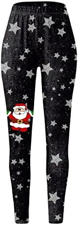 Божиќни хеланки женски меки удобни четкани хеланки Елк елени Хулахопки Панталони со високи тренинзи со половината