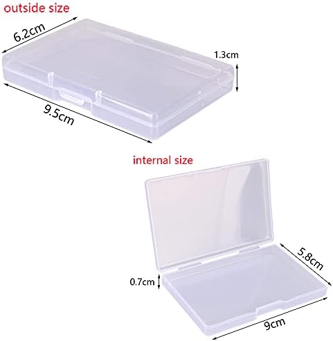 Gebildet 12 парчиња Мал чист случај, правоаголна пластична контејнери за складирање кутија со капак за апчиња, накит, билки, мала