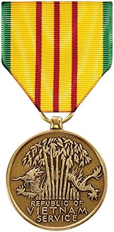 МЕДАЛИ НА АМЕРИКА E. 1976 Виетнам Сервисен Медал Целосна Големина