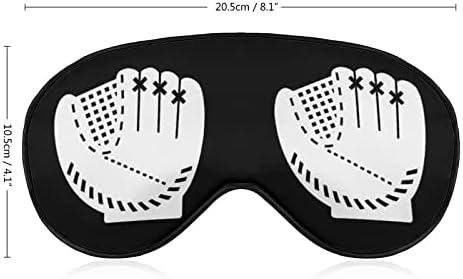 Бејзбол нараквица маска за спиење мека маска за очи за очи со прилагодлива лента за мажи жени