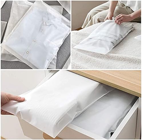 Enpoint Облека поштенски торби, 100 парчиња 12x16 инчи пластични кеси за пакување за продажба на облека, замрзнати патент поли торби